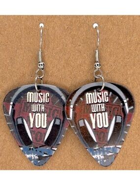 Guitar Pick Custom Earrings